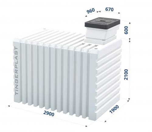 Погреб бесшовный Тингард OPTIMUM XL 2900х1900х2100 мм