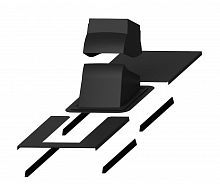 Проходной элемент + окантовка VILPE Piippu MODULAR черный