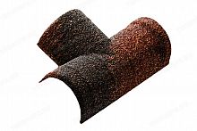 T-образный элемент конька METROTILE (Красно-черный) - Каталог строительных товаров - Терем СПБ