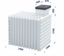 Погреб бесшовный Тингард OPTIMUM L 2400х1900х2700 мм