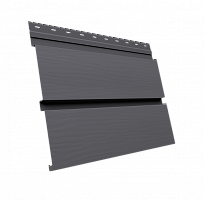 Металлосайдинг GL КвадроБрус 3D NEW 0,5 мм GreenCoat Pural RR 21 (RAL 7040) - Каталог строительных товаров - Терем СПБ