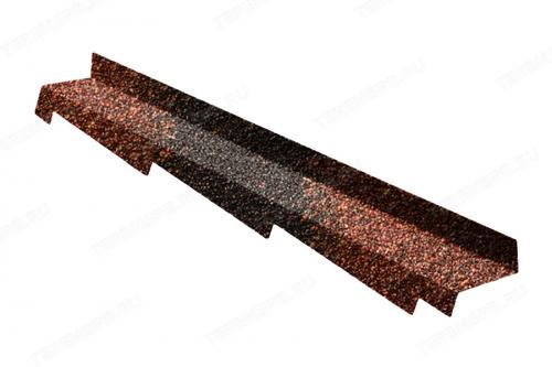 Планка примыкания левая METROTILE (Красно-черный) - Каталог строительных товаров - Терем СПБ