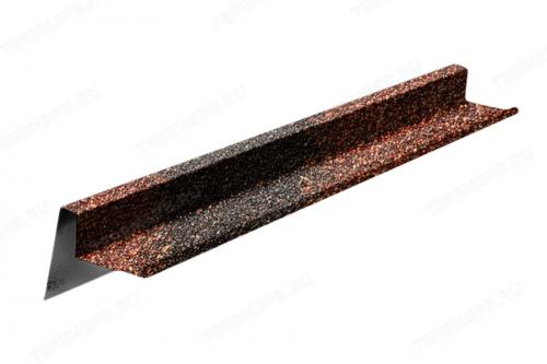 Планка фронтонная левая METROTILE Romana (Красно-черный) - Каталог строительных товаров - Терем СПБ