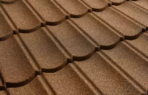Композитная металлочерепица 1290*370 мм CM ROOF Бонд кофе - Каталог строительных товаров - Терем СПБ